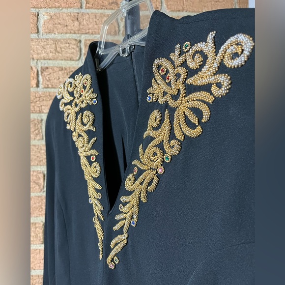 VTG Daymor Couture black Embellished Tunic - size 6 - Picture 6 of 10